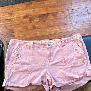 Torrid High-Waist Pink Cotton Blend Shorts